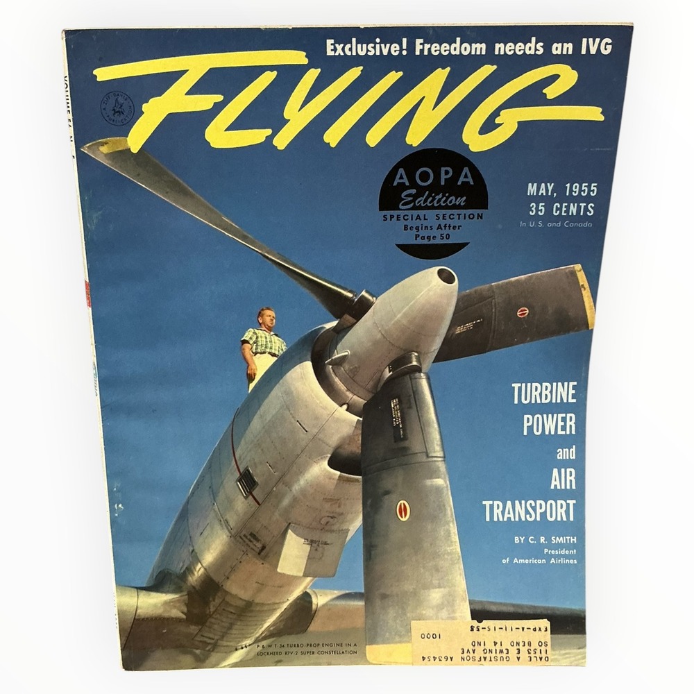 Flying Magazine May 1955 AOPA Edition Turbine Power Air Transport Vintage